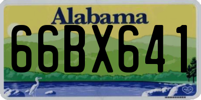 AL license plate 66BX641