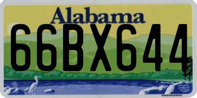 AL license plate 66BX644