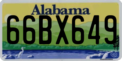 AL license plate 66BX649