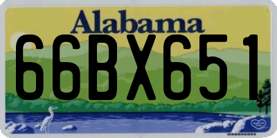 AL license plate 66BX651