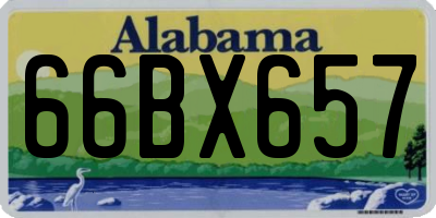 AL license plate 66BX657
