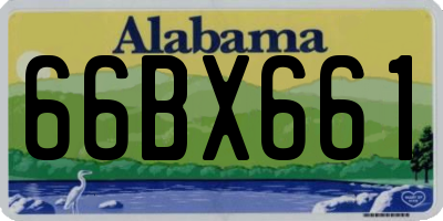 AL license plate 66BX661