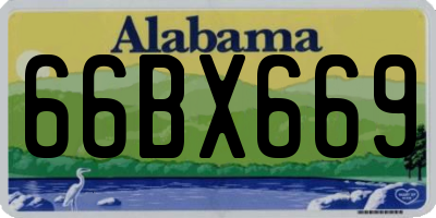 AL license plate 66BX669