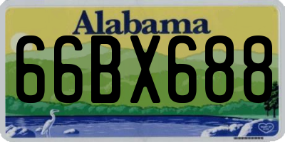 AL license plate 66BX688