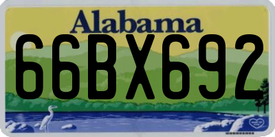 AL license plate 66BX692