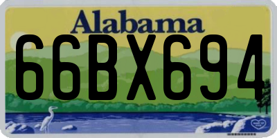 AL license plate 66BX694
