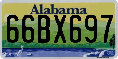 AL license plate 66BX697