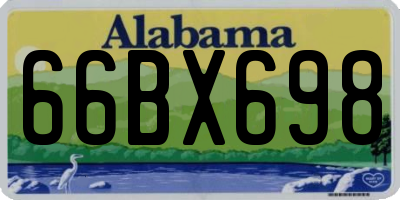 AL license plate 66BX698