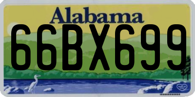 AL license plate 66BX699