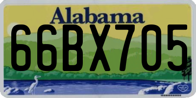 AL license plate 66BX705