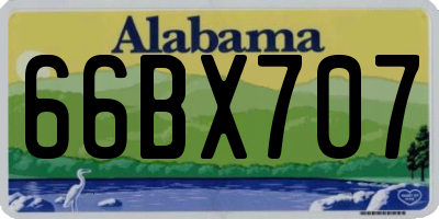 AL license plate 66BX707