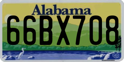 AL license plate 66BX708