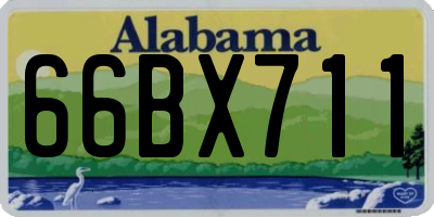 AL license plate 66BX711