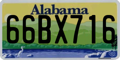 AL license plate 66BX716