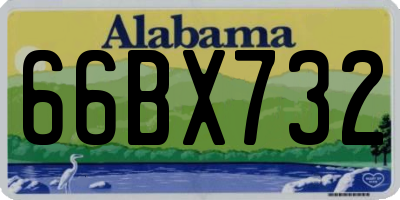 AL license plate 66BX732