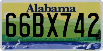 AL license plate 66BX742