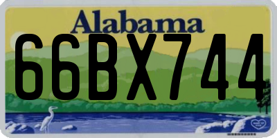 AL license plate 66BX744