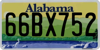 AL license plate 66BX752