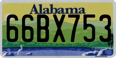 AL license plate 66BX753