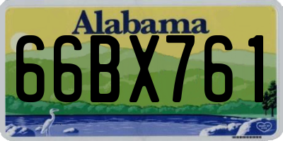 AL license plate 66BX761