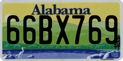 AL license plate 66BX769