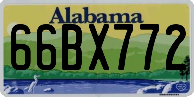 AL license plate 66BX772