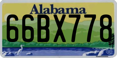 AL license plate 66BX778