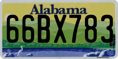 AL license plate 66BX783