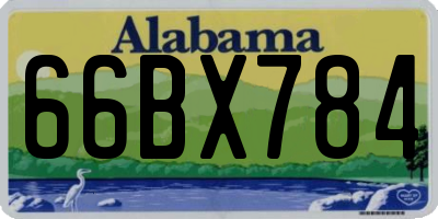 AL license plate 66BX784