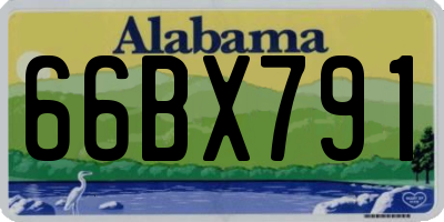 AL license plate 66BX791