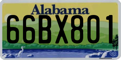 AL license plate 66BX801