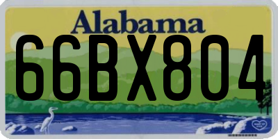 AL license plate 66BX804
