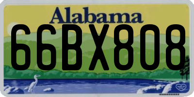 AL license plate 66BX808