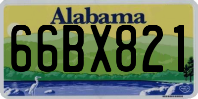 AL license plate 66BX821