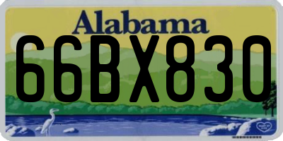 AL license plate 66BX830