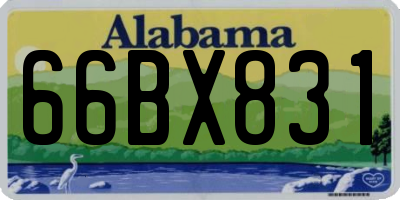AL license plate 66BX831