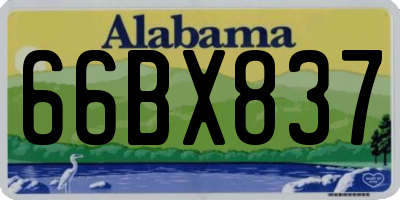AL license plate 66BX837