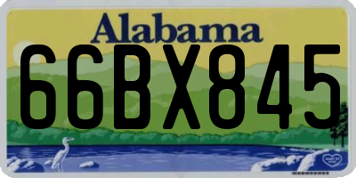 AL license plate 66BX845