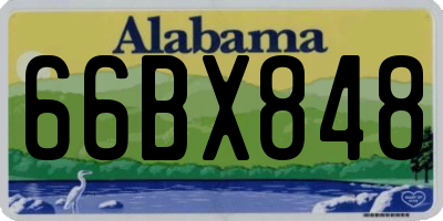 AL license plate 66BX848