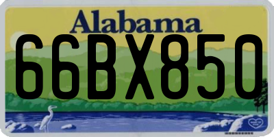 AL license plate 66BX850