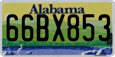 AL license plate 66BX853