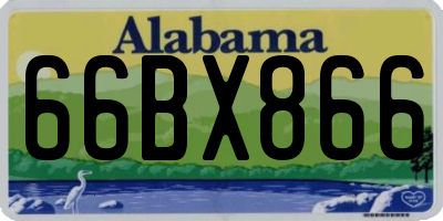 AL license plate 66BX866