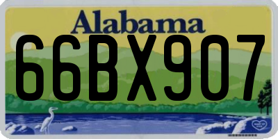 AL license plate 66BX907