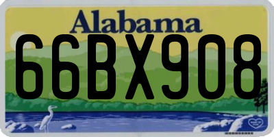 AL license plate 66BX908