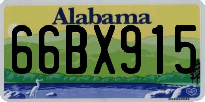 AL license plate 66BX915