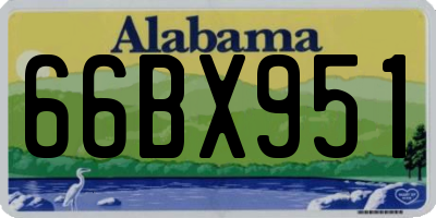AL license plate 66BX951