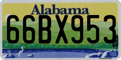 AL license plate 66BX953