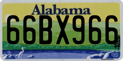 AL license plate 66BX966