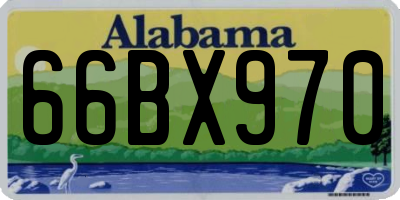 AL license plate 66BX970