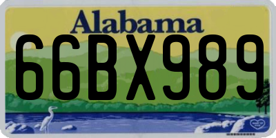 AL license plate 66BX989